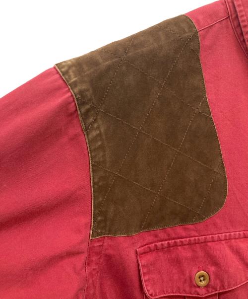 POLO RALPH LAUREN（ポロ・ラルフローレン）POLO RALPH LAUREN (ポロ・ラルフローレン) ショルダーガンパッチワークシャツ レッド サイズ:Ｌの古着・服飾アイテム