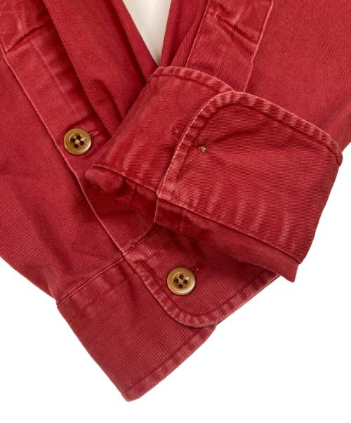 POLO RALPH LAUREN（ポロ・ラルフローレン）POLO RALPH LAUREN (ポロ・ラルフローレン) ショルダーガンパッチワークシャツ レッド サイズ:Ｌの古着・服飾アイテム