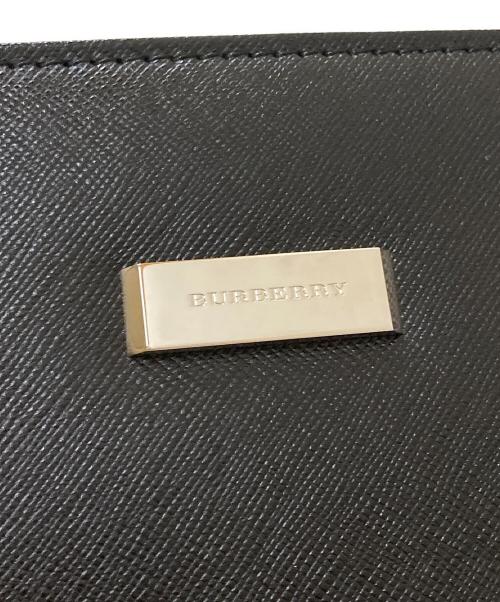 BURBERRY（バーバリー）BURBERRY (バーバリー) サフィアーノレザー クラッチバッグ ブラックの古着・服飾アイテム