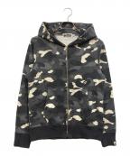 A BATHING APEアベイシングエイプ）の古着「CITY CAMO FULL ZIP HOODIE」｜ブラック×ホワイト