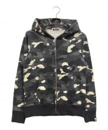 A BATHING APE（アベイシングエイプ）の古着「CITY CAMO FULL ZIP HOODIE」｜ブラック×ホワイト