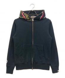 A BATHING APE（アベイシングエイプ）の古着「shark full zip hoodie」｜ブラック