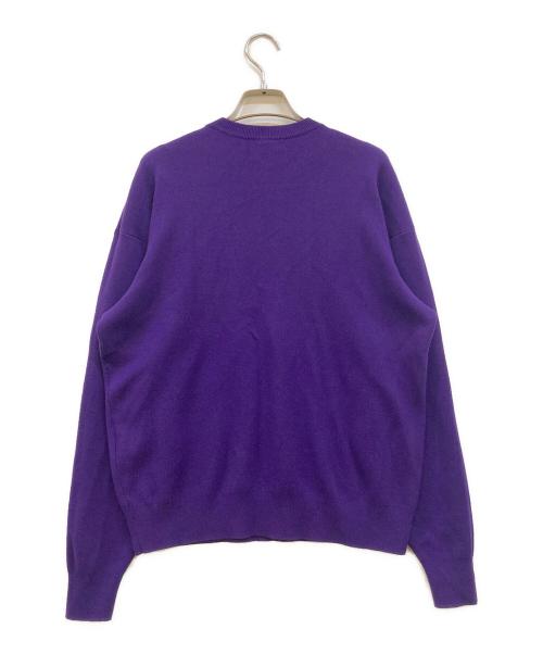 CABAN（キャバン）CABaN (キャバン) コットンカシミヤ クルーネックプルオーバー パープル サイズ:Sの古着・服飾アイテム