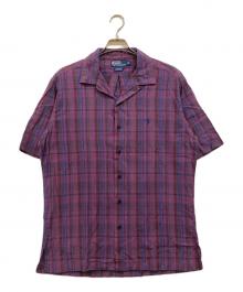 POLO RALPH LAUREN（ポロ・ラルフローレン）の古着「90's CALDWELL オープンカラーチェックシャツ」｜パープル