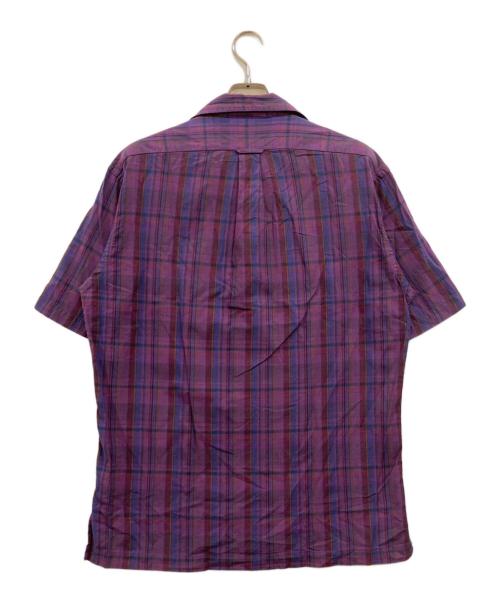 POLO RALPH LAUREN（ポロ・ラルフローレン）POLO RALPH LAUREN (ポロ・ラルフローレン) 90's CALDWELL オープンカラーチェックシャツ パープル サイズ:Ｌの古着・服飾アイテム