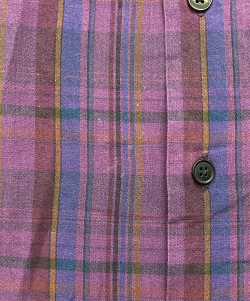 POLO RALPH LAUREN（ポロ・ラルフローレン）POLO RALPH LAUREN (ポロ・ラルフローレン) 90's CALDWELL オープンカラーチェックシャツ パープル サイズ:Ｌの古着・服飾アイテム