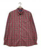 RALPH LAURENラルフローレン）の古着「ボタンダウンチェックシャツ」｜レッド