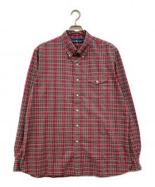 RALPH LAUREN（ラルフローレン）の古着「ボタンダウンチェックシャツ」｜レッド