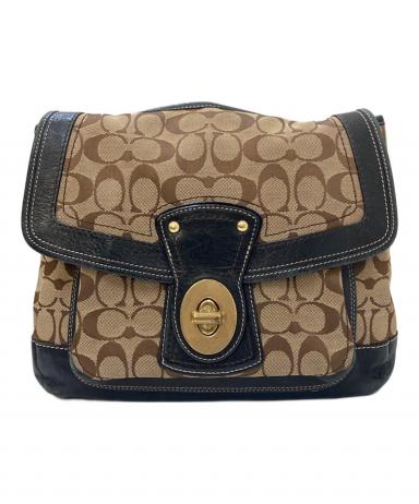 未使用 COACH コーチ シグネチャー ターンロック チェーンバッグ 中古・古着通販】COACH (コーチ) ターンロック シグネチャー