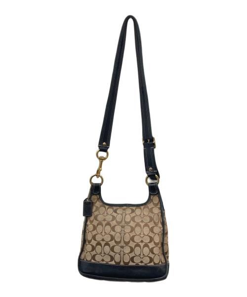 COACH（コーチ）COACH (コーチ) ターンロック シグネチャー ショルダーバッグ ベージュの古着・服飾アイテム