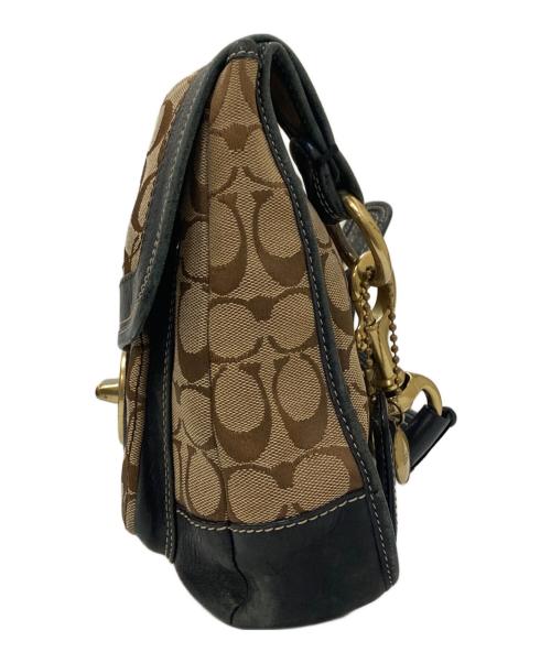 COACH（コーチ）COACH (コーチ) ターンロック シグネチャー ショルダーバッグ ベージュの古着・服飾アイテム