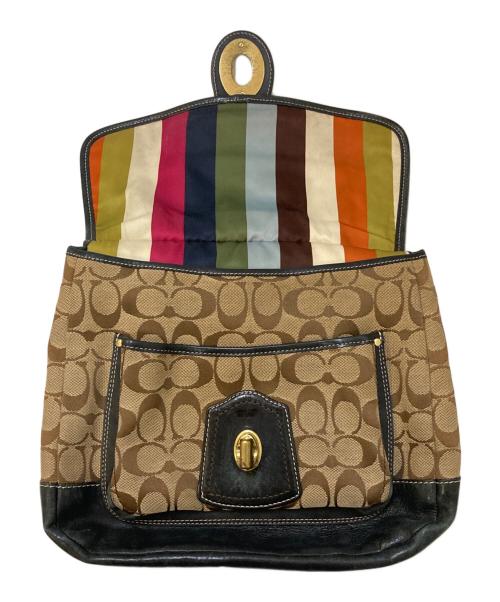 COACH（コーチ）COACH (コーチ) ターンロック シグネチャー ショルダーバッグ ベージュの古着・服飾アイテム