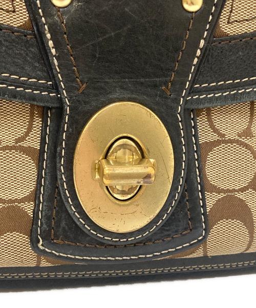 COACH（コーチ）COACH (コーチ) ターンロック シグネチャー ショルダーバッグ ベージュの古着・服飾アイテム