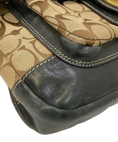 COACH（コーチ）COACH (コーチ) ターンロック シグネチャー ショルダーバッグ ベージュの古着・服飾アイテム