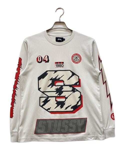 stussy（ステューシー）stussy (ステューシー) ゲームシャツ ホワイト サイズ:Sの古着・服飾アイテム