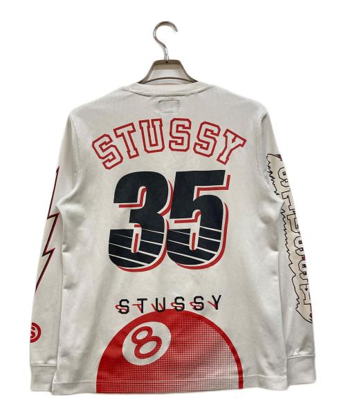 stussy（ステューシー）stussy (ステューシー) ゲームシャツ ホワイト サイズ:Sの古着・服飾アイテム