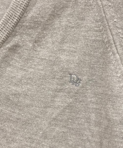 Christian Dior（クリスチャン ディオール）Christian Dior (クリスチャン ディオール) ロゴ刺繍ニット グレー サイズ:Ｌの古着・服飾アイテム