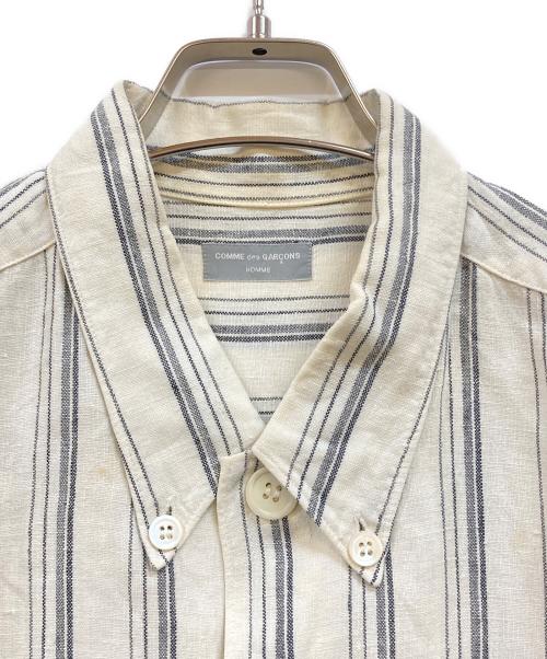 COMME des GARCONS HOMME（コムデギャルソン オム）COMME des GARCONS HOMME (コムデギャルソン オム) 80's ボタンダウンリネンシャツ アイボリー サイズ:-の古着・服飾アイテム