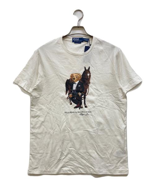 POLO RALPH LAUREN（ポロ・ラルフローレン）POLO RALPH LAUREN (ポロ・ラルフローレン) ポロベアプリントTシャツ ホワイト サイズ:Ｌ 未使用品の古着・服飾アイテム
