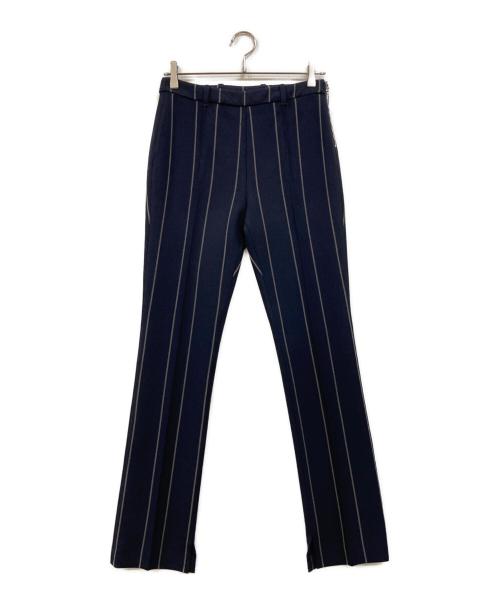 3.1 phillip lim（スリーワンフィリップリム）3.1 phillip lim (スリーワンフィリップリム) スリットストライプパンツ ネイビー サイズ:2の古着・服飾アイテム