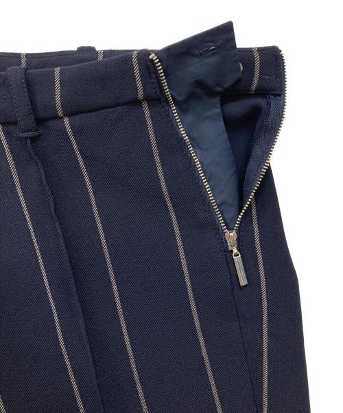 3.1 phillip lim（スリーワンフィリップリム）3.1 phillip lim (スリーワンフィリップリム) スリットストライプパンツ ネイビー サイズ:2の古着・服飾アイテム