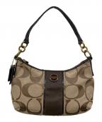 COACHコーチ）の古着「Signature 2way ShoulderBag」｜ベージュ