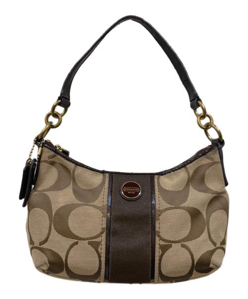 COACH（コーチ）COACH (コーチ) Signature 2way ShoulderBag ベージュの古着・服飾アイテム