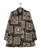 Burberry'sバーバリー）の古着「Big Silhouette Sheer Shirt」｜ブラック