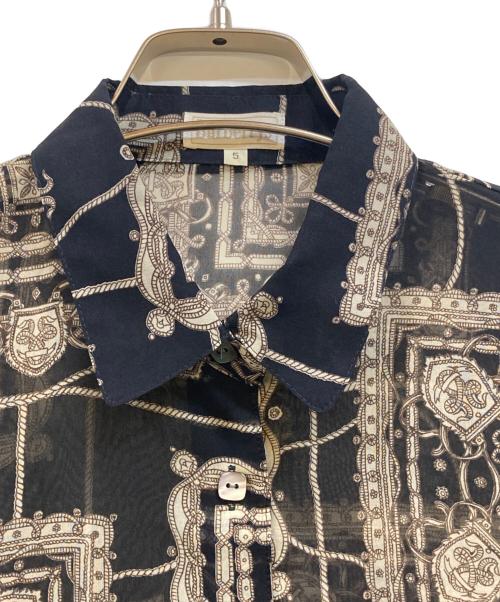 Burberry's（バーバリー）Burberry's (バーバリー) Big Silhouette Sheer Shirt ブラック サイズ:5の古着・服飾アイテム