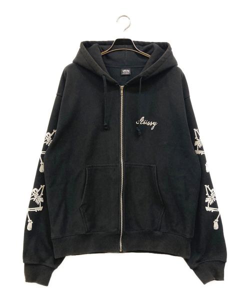 stussy（ステューシー）stussy (ステューシー) PARADISE LOST ZIP HOODIE ブラック サイズ:XLの古着・服飾アイテム