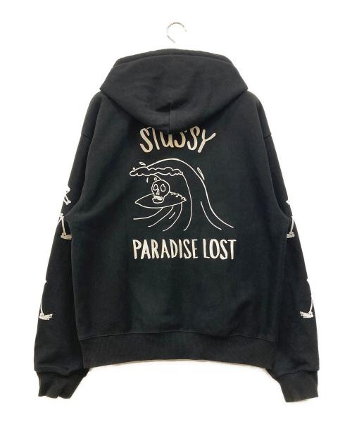 stussy（ステューシー）stussy (ステューシー) PARADISE LOST ZIP HOODIE ブラック サイズ:XLの古着・服飾アイテム