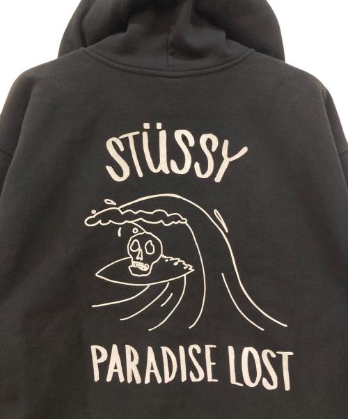 stussy（ステューシー）stussy (ステューシー) PARADISE LOST ZIP HOODIE ブラック サイズ:XLの古着・服飾アイテム