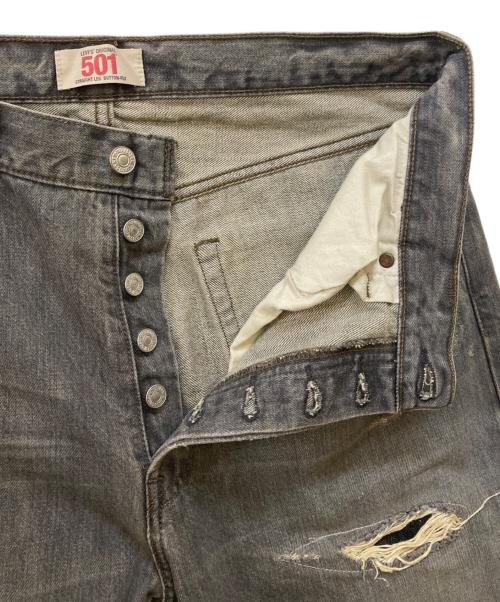 LEVI'S（リーバイス）LEVI'S (リーバイス) 501 リペア加工デニムパンツ グレー サイズ:W34 L32の古着・服飾アイテム