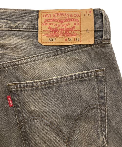 LEVI'S（リーバイス）LEVI'S (リーバイス) 501 リペア加工デニムパンツ グレー サイズ:W34 L32の古着・服飾アイテム