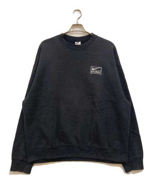 stussy（ステューシー）stussy (ステューシー) NIKE (ナイキ) Washed NRG Fleece Crewneck ブラック サイズ:XLの古着・服飾アイテム