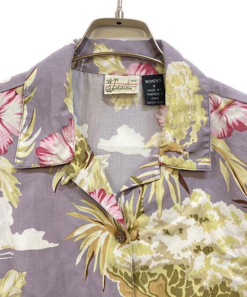 pataloha（パタロハ）pataloha (パタロハ) アロハシャツ パープル サイズ:4の古着・服飾アイテム
