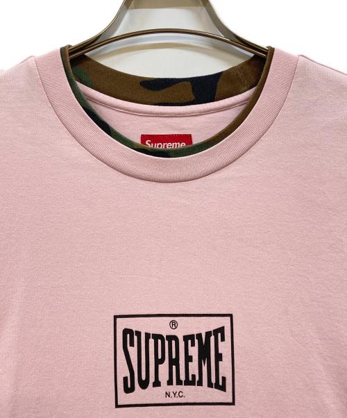 SUPREME（シュプリーム）Supreme (シュプリーム) Layered S/S Top Tee ピンク サイズ:Ｌの古着・服飾アイテム