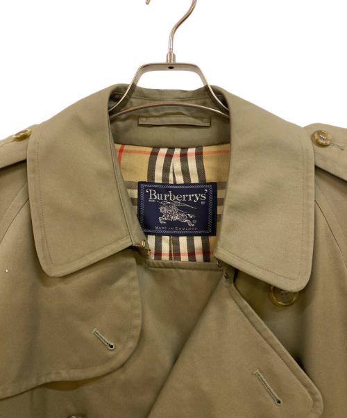 Burberry's（バーバリーズ）Burberry's (バーバリー) 裏地ノバチェック ベルト付トレンチコート カーキ サイズ:46の古着・服飾アイテム