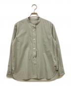 MARGARET HOWELLマーガレットハウエル）の古着「MATT COTTON POPLIN SHIRT」｜グリーン