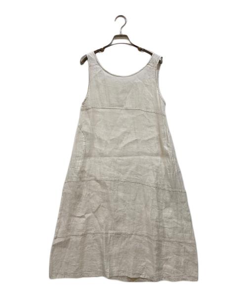 DOSA（ドーサ）DOSA (ドーサ) シルクリネンブレンドノースリーブワンピース ホワイト サイズ:Sの古着・服飾アイテム
