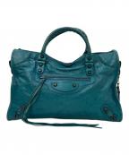 BALENCIAGAバレンシアガ）の古着「ザ・シティ 2WAYレザートートバッグ」｜ブルー