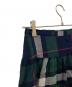 中古・古着 BURBERRY LONDON (バーバリーロンドン) チェックフレアミニスカート ネイビー×グリーン サイズ:36：8000円