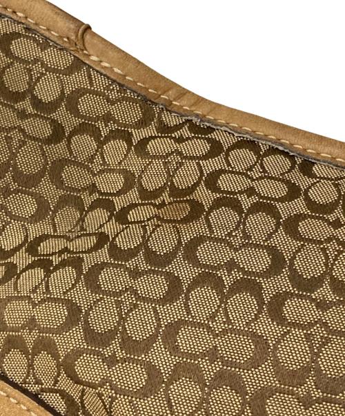 COACH（コーチ）COACH (コーチ) ミニシグネチャー ワンショルダーバッグ ブラウンの古着・服飾アイテム