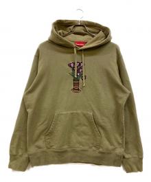 SUPREME（シュプリーム）の古着「Flowers Hooded Sweatshirt」｜オリーブ