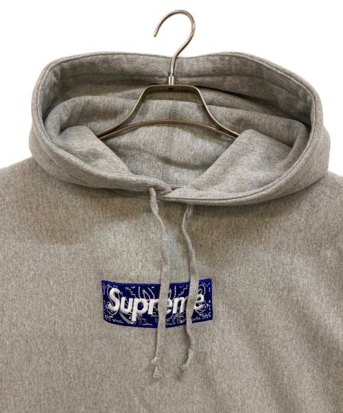 SUPREME（シュプリーム）SUPREME (シュプリーム) Bandana Box Logo Hooded グレー サイズ:Sの古着・服飾アイテム
