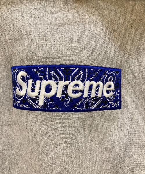 SUPREME（シュプリーム）SUPREME (シュプリーム) Bandana Box Logo Hooded グレー サイズ:Sの古着・服飾アイテム