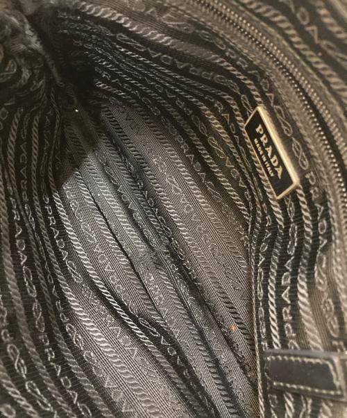 PRADA（プラダ）PRADA (プラダ) 三角ロゴプレート テスート ショルダーバッグ ブラックの古着・服飾アイテム