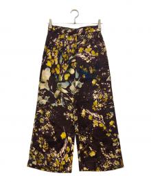 DRIES VAN NOTEN（ドリスヴァンノッテン）の古着「フラワープリントパンツ」｜ブラウン