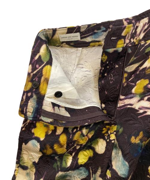 DRIES VAN NOTEN（ドリスヴァンノッテン）DRIES VAN NOTEN (ドリスヴァンノッテン) フラワープリントパンツ ブラウン サイズ:34の古着・服飾アイテム
