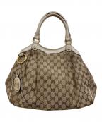 GUCCIグッチ）の古着「スーキー GGキャンバス ハンドバッグ」｜ベージュ